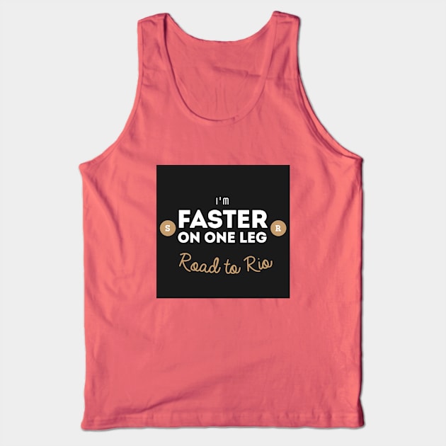 Faster on One Leg - Square Tank Top by rodneycowled